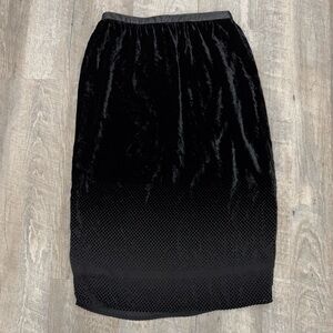 Black Velvet Goth Boho Whimsigoth Witchy Skirt Sz 10
